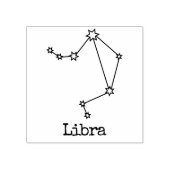 Stars Zodiac Celestial Horoscope Libra Rubberstempel (Afrduk)