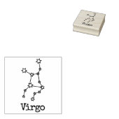 Stars Zodiac Celestial Horoscope Virgo Rubberstempel (Gestempeld)