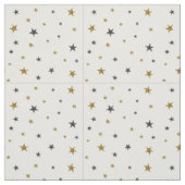 Stars zwart-wit en Gold Stof (Swatch)