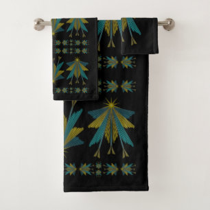Stars zwarte handdoekset bad handdoek