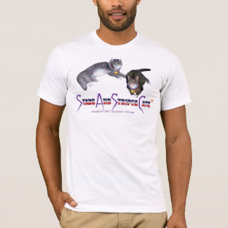 StarsAndStripesCats Mannen T-shirts, basis T-shirt