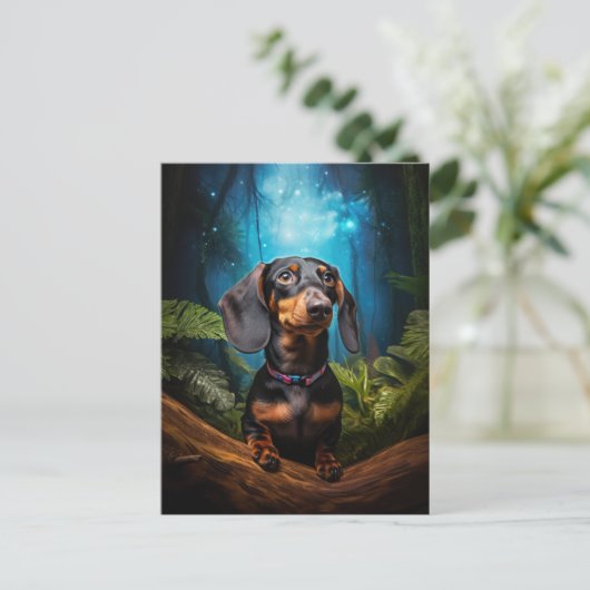 Starscape Dachshund-Briefkaart Briefkaart (Staand voorkant)