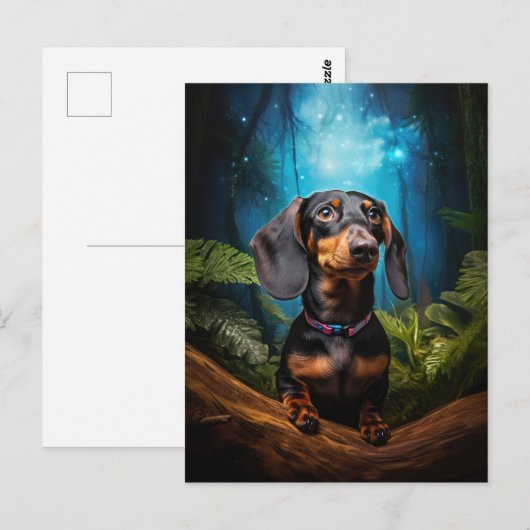 Starscape Dachshund-Briefkaart Briefkaart (Voorkant / Achterkant)