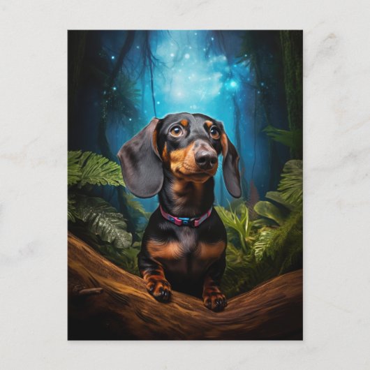 Starscape Dachshund-Briefkaart Briefkaart (Voorkant)