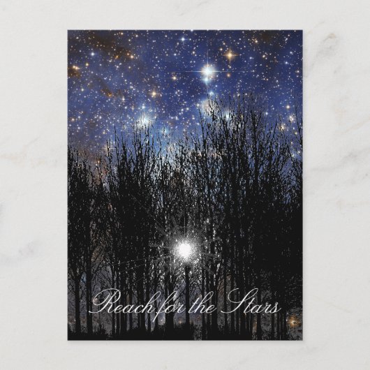 Starscape en Bomen: Bereik - Briefkaart (Voorkant)