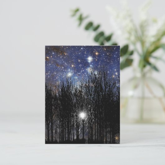 Starscape en Bomen - Briefkaart (Staand voorkant)