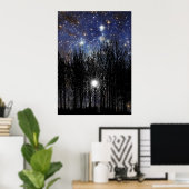 Starscape en Bomen - Poster (Thuiskantoor)