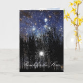 Starscape & Trees: Bereik - Wenskaart Kaart (Gele Bloem)