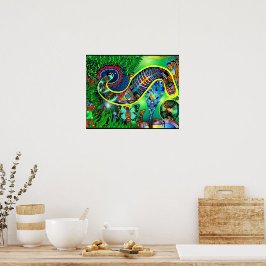 StarSeed Awakening (afdrukken) Poster (Keuken)