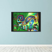 StarSeed Awakening, een zuivering van corruptie... Canvas Afdruk (Insitu (Houten vloer))