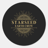 Starseed Earth Crew New Age Lightworker Ronde Sticker (Voorkant)
