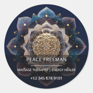 Starseed Geometrie Mandala Ontwerp Ronde Sticker