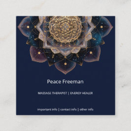 Starseed Geometrie | Mandala Ontwerp Vierkante Visitekaartje