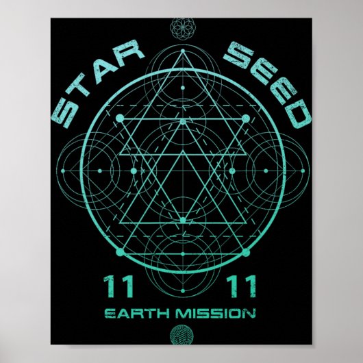 Starseed Sacred Geometry  Poster (Voorkant)