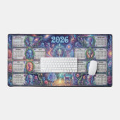 Starseed Sanctuary Psychedelische Alien 2026 Agend Bureaumat (Keyboard & Muis)
