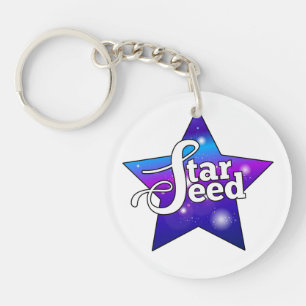 Starseed-sleutelhanger – Paarsblauw sterdesign Sleutelhanger