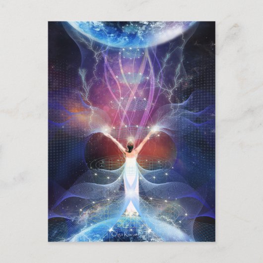 "Starseed" - tussen twee werelden. Briefkaart (Voorkant)