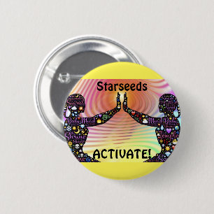Starseeds activeert ronde button 5,7 cm