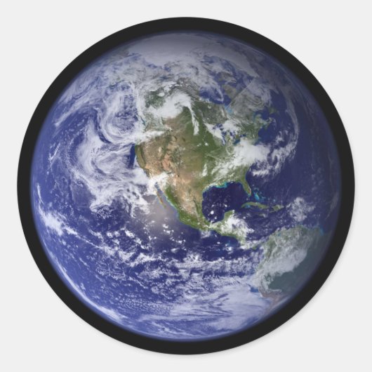 Starship Earth Ronde Sticker (Voorkant)