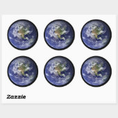 Starship Earth Ronde Sticker (Vel)