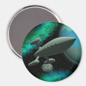 Starship Explorer (Ronde) Magneet (Voorkant / Achterkant)