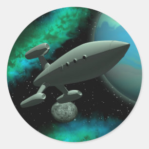 Starship Explorer (Ronde) Ronde Sticker