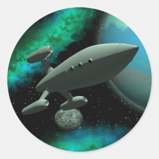 Starship Explorer (Ronde) Ronde Sticker