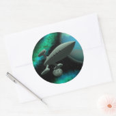 Starship Explorer (Ronde) Ronde Sticker (Envelop)