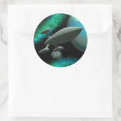 Starship Explorer (Ronde) Ronde Sticker (Tas)
