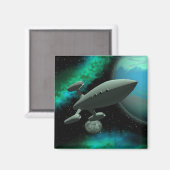 Starship Explorer (Square) Magneet (Voorkant / Achterkant)