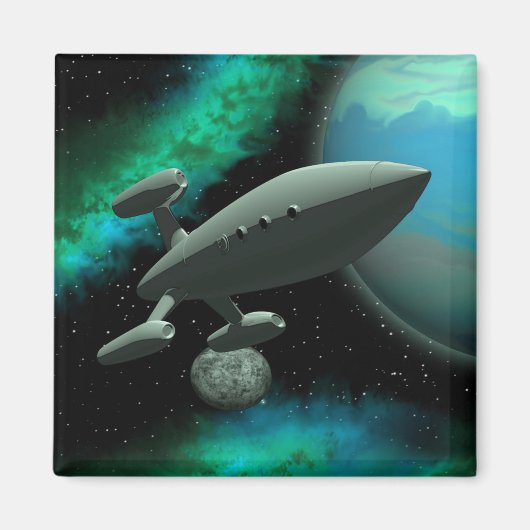 Starship Explorer (Square) Magneet (Voorkant)