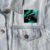 Starship Explorer (Square) Vierkante Button 5,1 Cm (In situ)