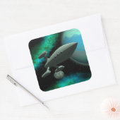 Starship Explorer (Square) Vierkante Sticker (Envelop)