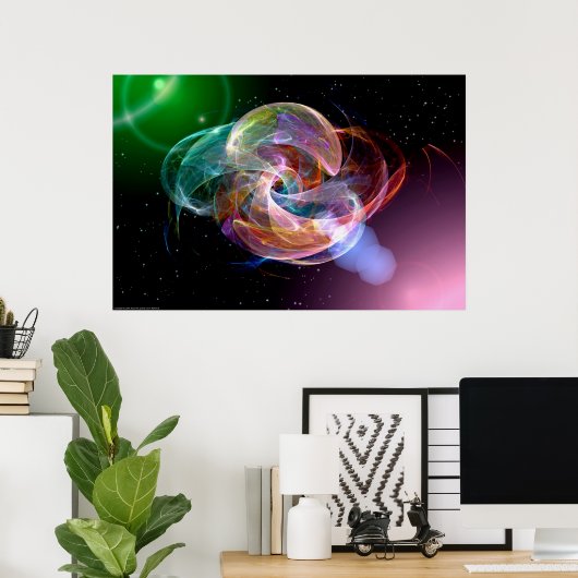 Starship Fractalica Poster (Thuiskantoor)