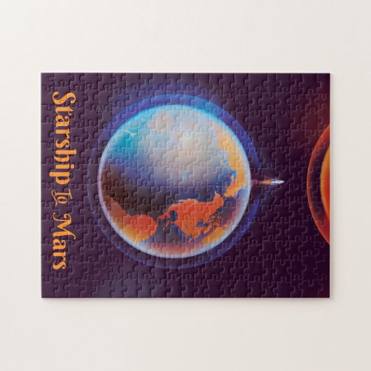 Starship naar Mars Legpuzzel (Horizontaal)