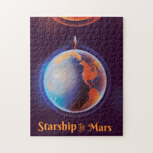 Starship naar Mars Legpuzzel (Verticaal)