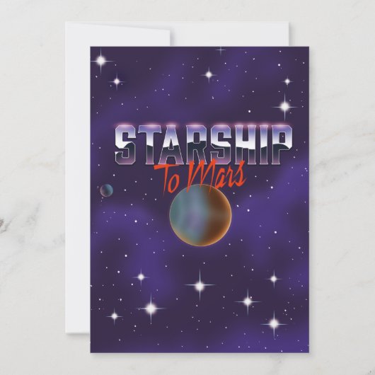 Starship to Mars Magnet Kaart (Voorkant)