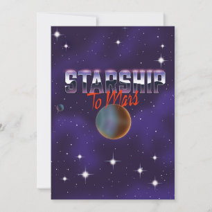 Starship to Mars Magnet Kaart