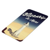 Starship to Mars -stijl ruimtevaart. Magneet (Linkerzijde)
