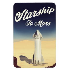 Starship to Mars -stijl ruimtevaart. Magneet