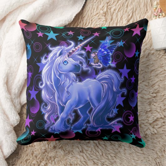 Stars'n Stuff Blue Unicorn Kussen (Deken)