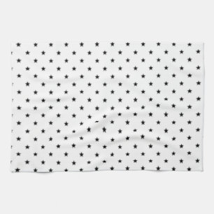 STARSO7 BLACK WHITE STARS PATTERN GRAPHICS BACKGRO THEEDOEK