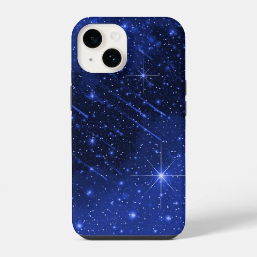 Starstelsel Op Blauwe iPhone Hoesje (Achterkant)