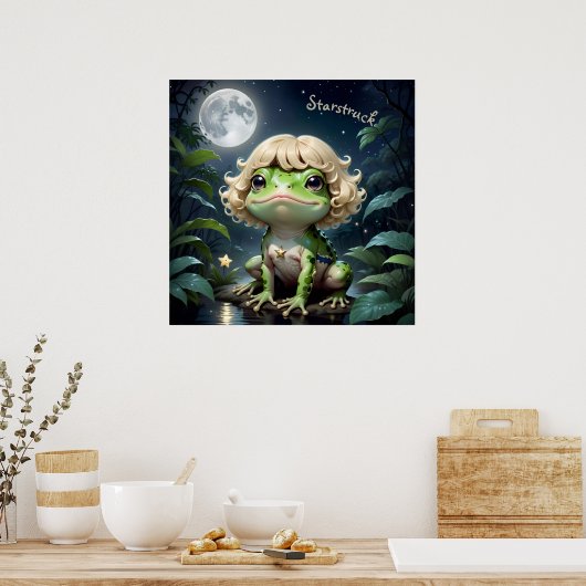 Starstruck AI Fantasy Digitale Kunst Print Kikker (Keuken)