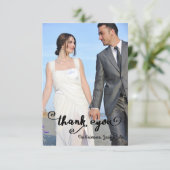 Starstruck Script Foto - 3x5 bruiloft Dank u Bedankkaart (Staand voorkant)
