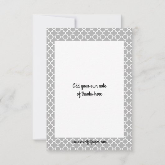 Starstruck Script Foto - 3x5 bruiloft Dank u Bedankkaart (Achterkant)