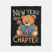 Start A New Chapter 2024 Cute Bear Adorable Teddy  Fleece Deken (Voorkant)