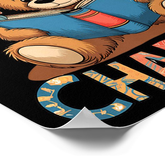 Start A New Chapter 2024 Cute Bear Adorable Teddy  Poster (Hoek)