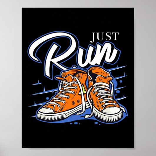 Start alleen maar Runner Biathlon Jogging Triathlo Poster (Voorkant)