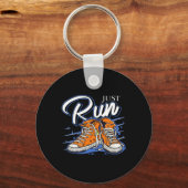 Start alleen maar Runner Biathlon Jogging Triathlo Sleutelhanger (Voorkant)